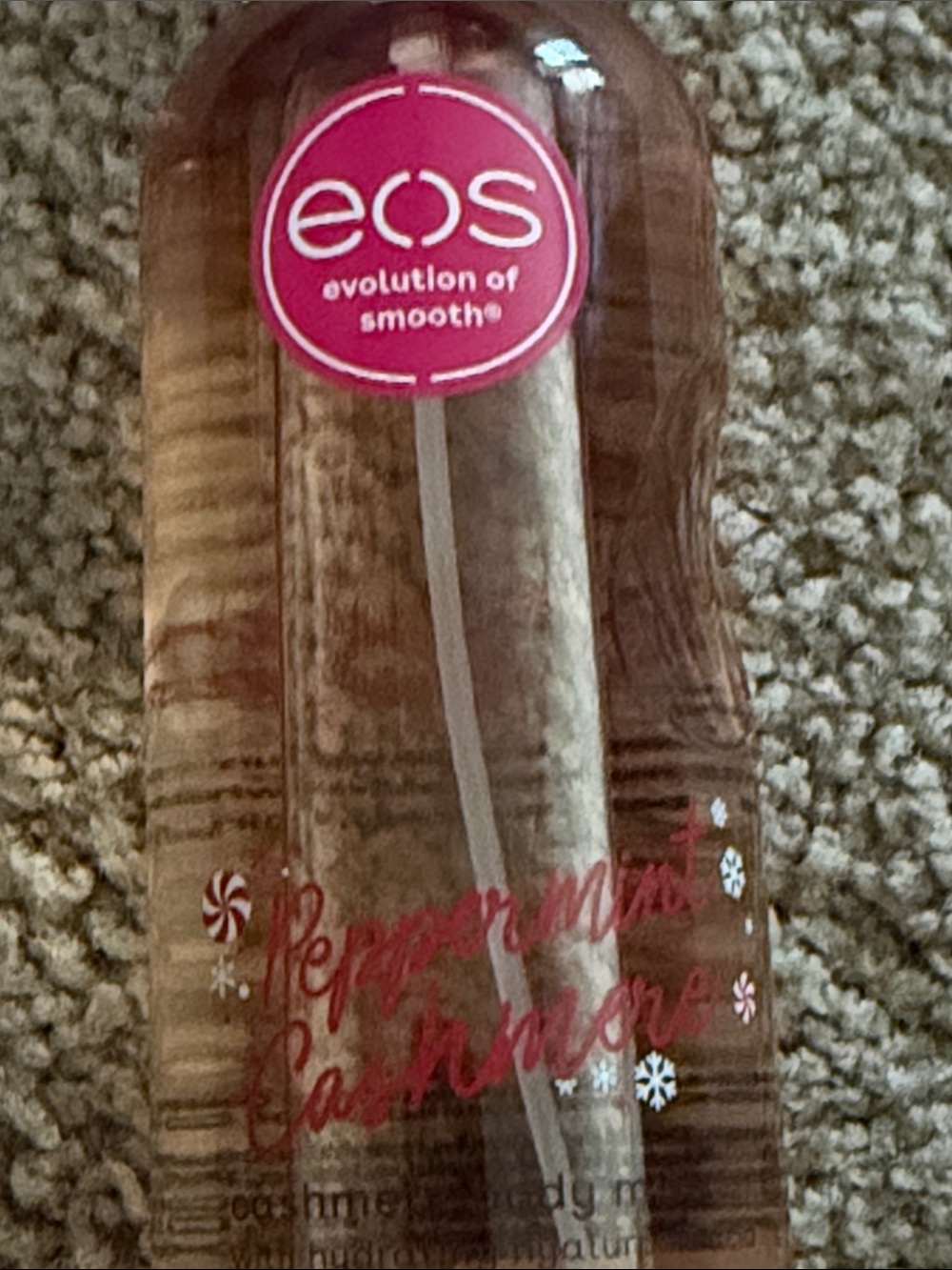 EOS Holiday Peppermint Cashmere Hyaluronic Acid 6 OZ - Picture 2 of 2